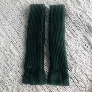 Emerald green thigh high leg warmers